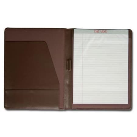 Eva-Dry/Momentum Sales & Mktg Dacasso e3401 Leather Standard Padfolio - Chocolate Brown e3401